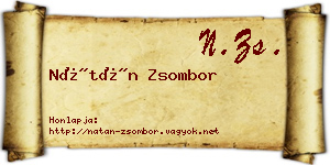 Nátán Zsombor névjegykártya