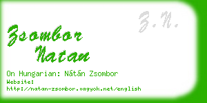 zsombor natan business card