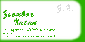 zsombor natan business card